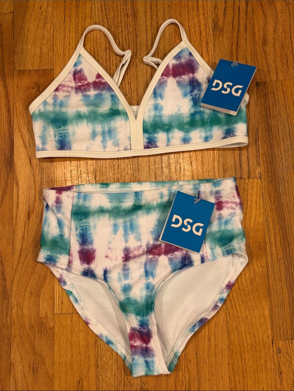 DSG Tie-Dye Top and Bottom Girls Swim Set